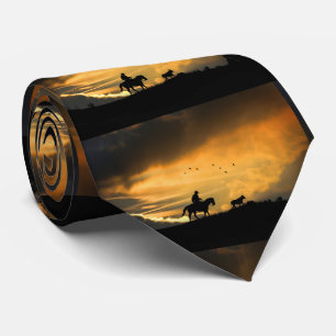 Land Western Cowboy en Steer Stropdas
