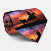 Land Western Cowboy en Steer Stropdas (Opgerold)