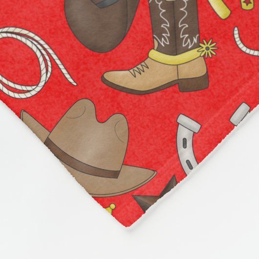 Land Western Cowboy Fleece deken (Hoek)