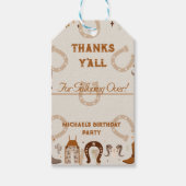 Land Western Cowboy Hoefijzer Cadeaulabel (Voorkant)
