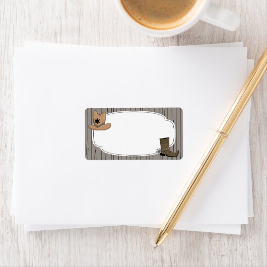 Land Western Cowboy Label (Insitu)