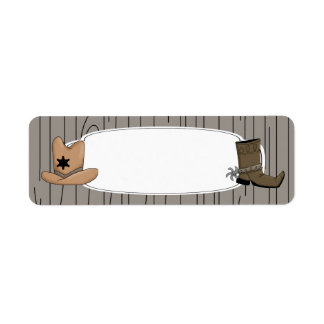 Land Western Cowboy Label