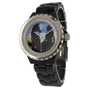Land Western Cowgirl en  paard Horloge