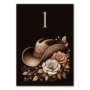Land Western Cowgirl Pet met Bloemen Kaart