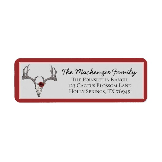 Land Western Kerstrendier Antlers Etiket (Voorkant)