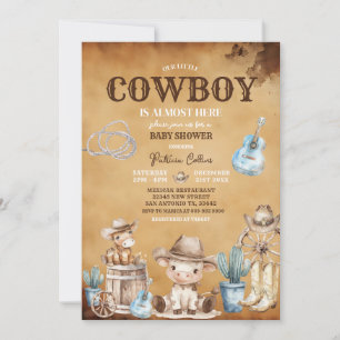 Land Western Ons kleine cowboy Baby shower Kaart