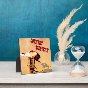 Land Western Plaque Fotoplaat