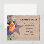 Land Western prikkeldraad Save the Date (Voorkant / Achterkant)