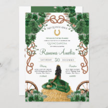 Land Western Smaragd Groen Bloemen Quinceanera