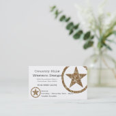 Land Western ster/badge Visitekaartje (Staand voorkant)