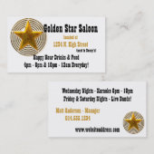 Land Western Visitekaartje: Golden Star D3 Visitekaartje (Voorkant / Achterkant)