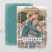 Land Western Vrolijk Kerstfeest Feestdagenkaart (Voorkant / Achterkant)