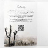 Land Westerne Cowboy Art Sketch All One Wedding Drieluik Uitnodiging (Binnenzijde eerst)