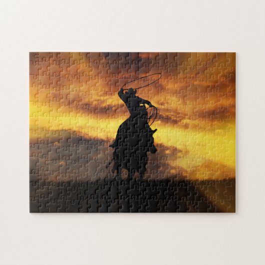 Land Westerne Cowboy Roper Super Cool Legpuzzel (Horizontaal)