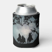 Land Westerne cowboys en Full Moon Roping Blikjeskoeler (Blikje Voorkant)