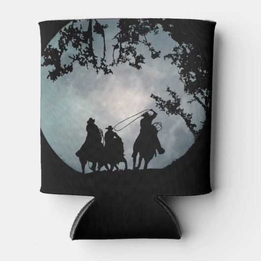 Land Westerne cowboys en Full Moon Roping Blikjeskoeler (Voorkant)