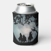 Land Westerne cowboys en Full Moon Roping Blikjeskoeler (Blikje Achterkant)