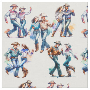Land Westerne Dansers Verscheidenheid van koppels Stof