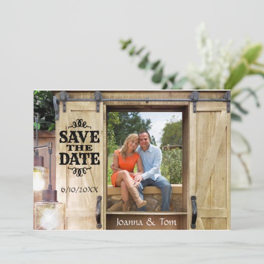 Land Westerne foto Opslaan Datum Kaart (Staand voorkant)