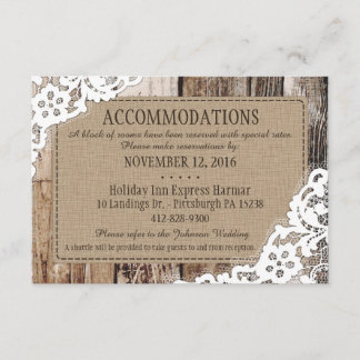 Land Westerne houten kant Roestische accommodatie Informatiekaartje