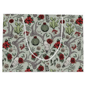 Land Westerne Kerst Bloemen Rendier Schedel Groot Cadeauzakje (Achterkant)