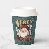 Land Westerne kerstfeestdag Papieren Bekers (Voorkant)