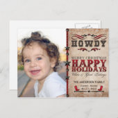 Land Westerne kerstkaarten Feestdagenkaart (Voorkant / Achterkant)