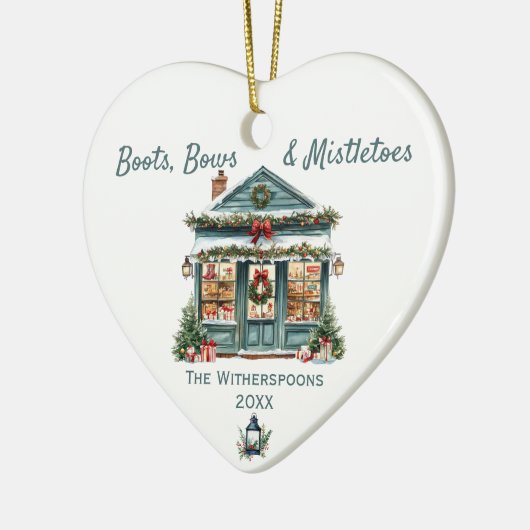 Land Westerne Kerstwinkel Ornament (Links)