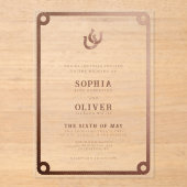 Land Westerne moderne bruiloft Acryl Uitnodigingen (Voorkant)