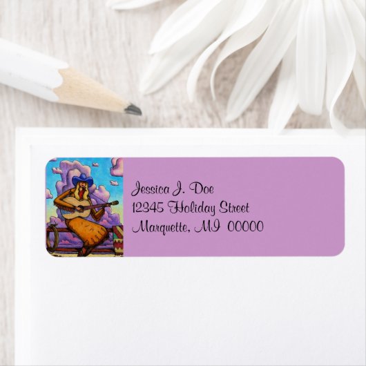 Land Westerne Muziek Zingen Retouradres Label (Insitu)