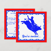 Land Westerne partij bij Rodeo Bull Rider Kaart (Voorkant / Achterkant)