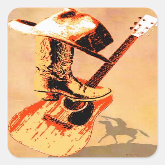 Land Westerne Sticker (Voorkant)