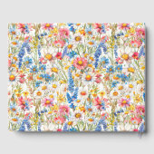 Land Wildbloem Multi-Color Bloemen Bruiloft Gastenboek (Achterkant)