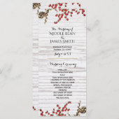 Land Winter Vakantie Berries & Pine Cone Programma (Voorkant / Achterkant)