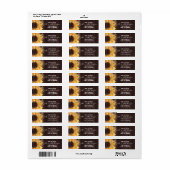 Land Zonnebloem Bruiloft Label (Full Sheet)