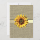 Land Zonnebloem en Burlap Kaart (Achterkant)