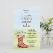 Land Zonnebloem en Cowboy Boot (Staand voorkant)