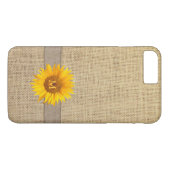 Land Zonnebloem en Draagmonogram Case-Mate iPhone Case (Achterkant (Horizontaal))