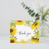 Land Zonnebloem Hartelijk dank Bedankkaart (Staand voorkant)