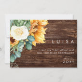 Land Zonnebloem | Ontwerpkaart voor hout Kaart (Achterkant)