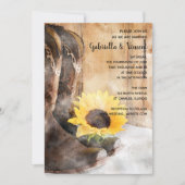 Land Zonnebloem Westerne Waterverf Weddenschap Kaart (Voorkant)