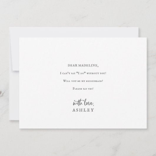 Land Zonnebloembridesmaïde Kaart (Achterkant)