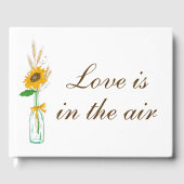 Land Zonnebloemen Boho Geel Bloemen Bruiloft Gastenboek (Voorkant)