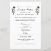 Land Zonnebloemen Landelijke Bloemige Trouwprogram (Voorkant)