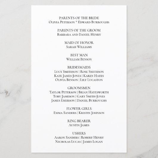 Land Zonnebloemen Rustieke Bloemen Trouwprogramma' (Achterkant)