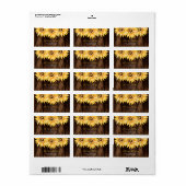 Land Zonnebloemretje Birthday Etiket (Full Sheet)