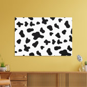 Land Zwart-wit Koe Canvas Afdruk (Insitu (Woonkamer))