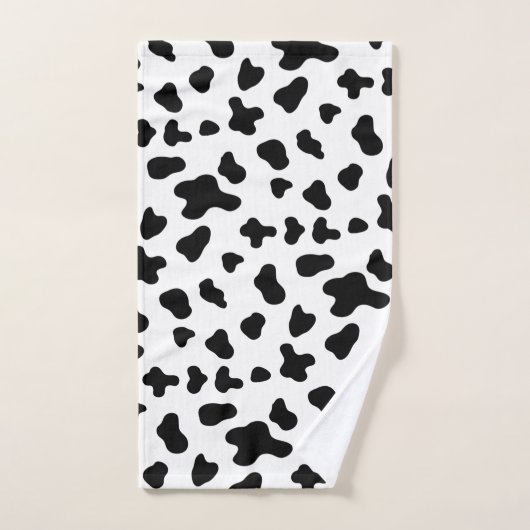Land Zwart-wit Koe Patroon Bad Handdoek (Handdoek)