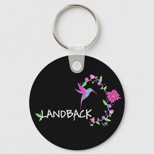 Landback - Bloemen Sleutelhanger (Voorkant)