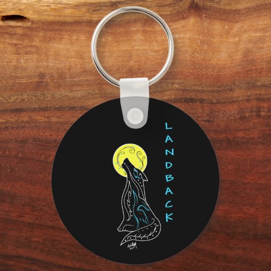 Landback - Wolf Sleutelhanger (Voorkant)
